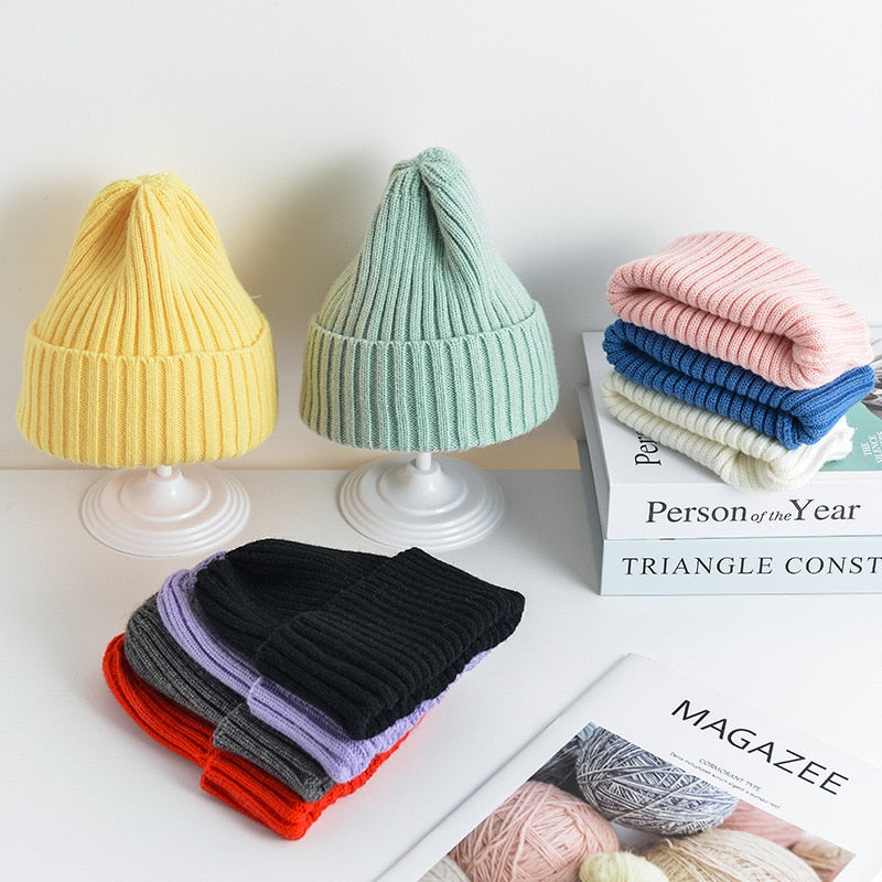Cappellini in cotone e lana fatti all'uncinetto - Taglia unica 0-5 Anni
